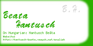 beata hantusch business card